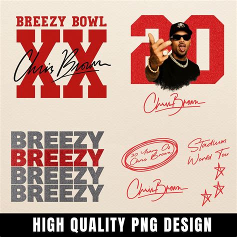 Chris Brown Breezy Bowl XX Tour 2025 Png Bundle, Breezy Bowl Png, Chris ...