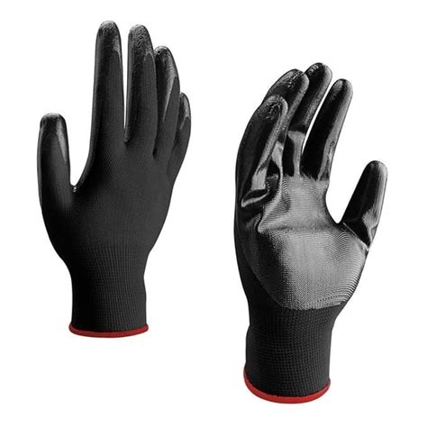 NPU Safety Gloves 13 Gauge Nylon Liner & PU Palm Coating – Lightweight ...