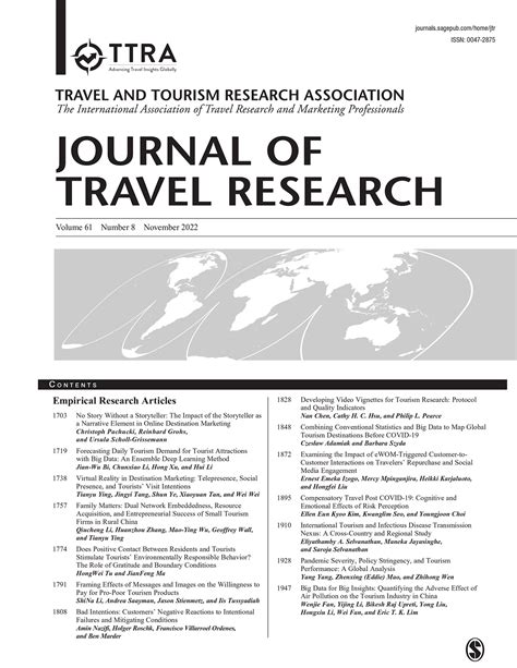 Compensatory Travel Post COVID-19: Cognitive and Emotional Effects of ...