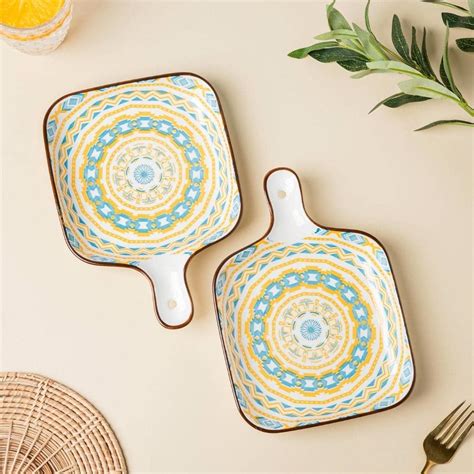 SMOKEY COCKTAIL Square Serving Tray with Handles for Serving Snacks ...