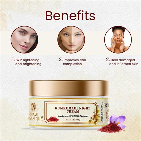 Kumkumadi Night Cream For Skin Lightening & Skin Brightening – Khadi ...