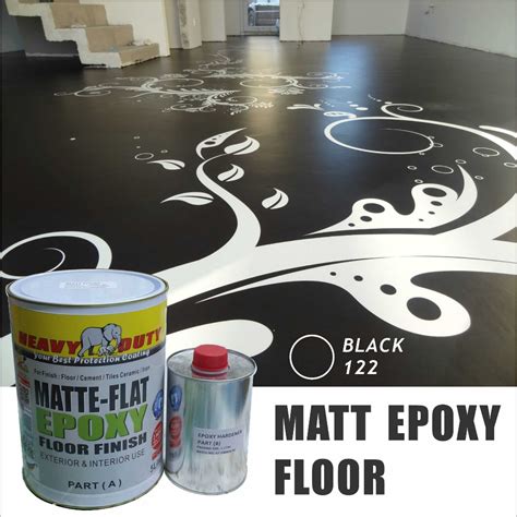 122 BLACK ( MATTE EPOXY ) MATT EPOXY FLOOR PAINT [HEAVY DUTY ...