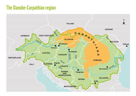 Carpathian Mountains Map Europe