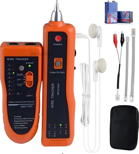 COOLCOLD Lan Tester with Wire Tracker, Tester, Cable Tracker, RJ11 RJ45 ...