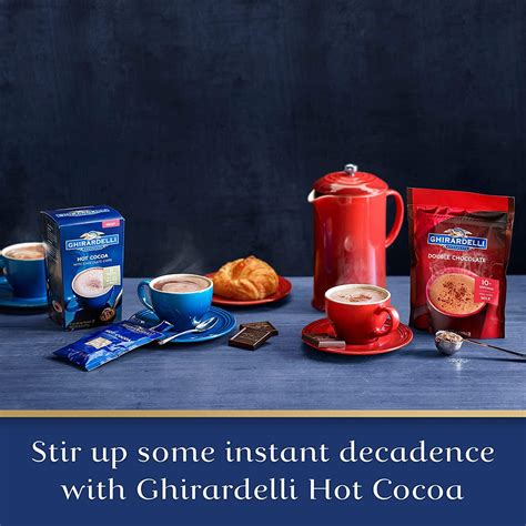 Ghirardelli Double Chocolate Hot Cocoa Mix 0.85 oz Packets (Pack of 25 ...