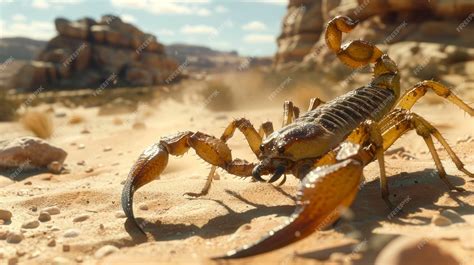 Closeup of a scorpion in the desert in high resolution and high quality ...