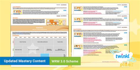 Primary Statistics Lesson Planning | Y2 Progression Overview