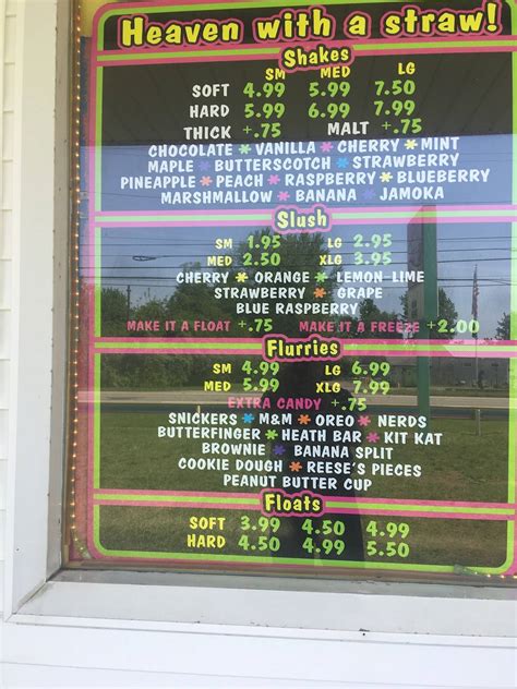 Carta del postres King Kone, Perry