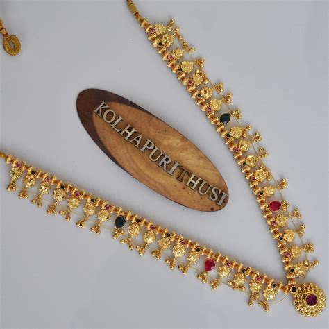 Special Kolhapuri Saaj Stone 18 Pani Javmani Saaj Pendal – Rishabh Gold