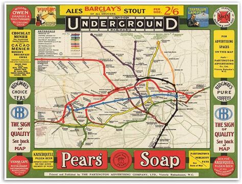 Antiguos Maps - Underground Railways of London India | Ubuy