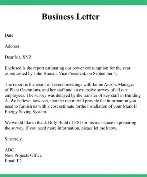 Business Letter Example PDF 的图像结果