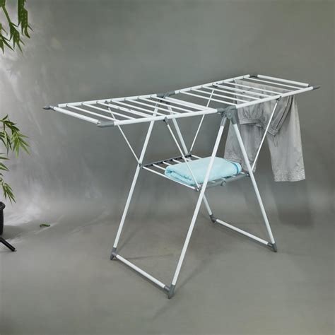 Buy Omnia Stainless Steel 2-Tier Foldable Clothes Drying Rack from Home ...