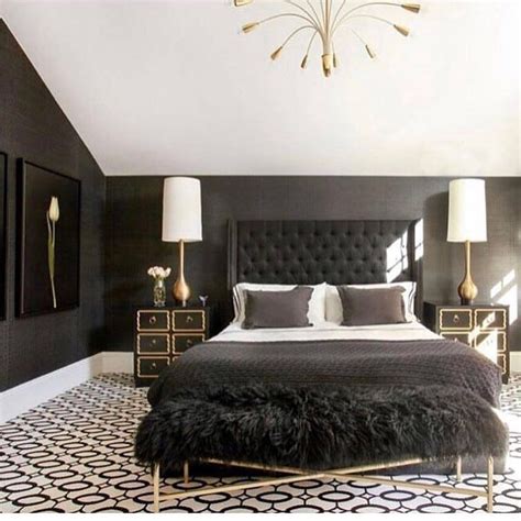 black and white and gold bedroom ideas