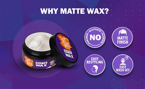 Buy Set Wet Styling Matte Hair Wax 60g | Matte Look, Strong Hold ...
