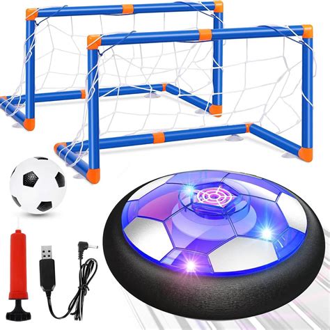 Hover Soccer Ball Set – Rechargeable Indoor Hover Soccer Toy with LED ...