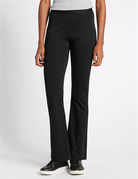 Jersey Slim Fit Bootcut Trousers | M&S Collection | M&S | Trousers ...