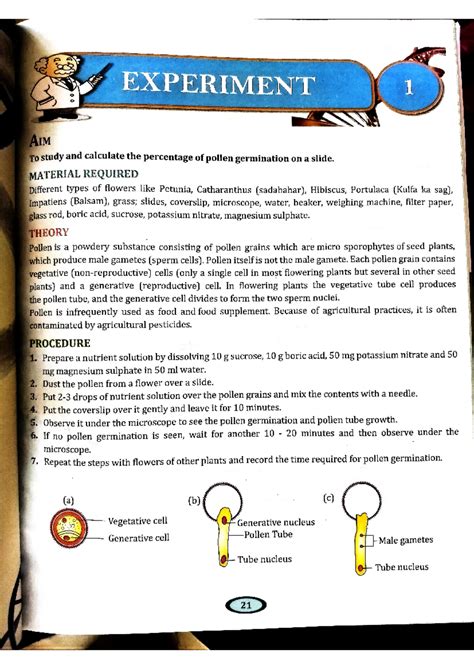 Bio lab manual by edugorilla - XPERIMENT 1 AIM To study and calculate ...