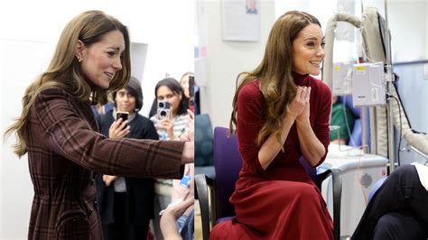Kate Middleton Radiates Royal Elegance In Maroon Jumper And Skirt At ...