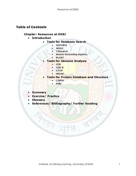 DDBJ-2 - DDBJ-2 - Table of Contents Chapter: Resources at DDBJ ...