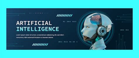 Gradient artificial intelligence twitter header | Free Vector