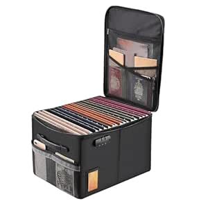 JAGRUS Fireproof Document Organizer Box, Portable File Cabinet with ...
