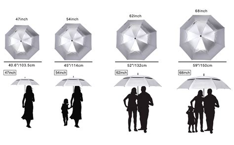 G4Free 47 Inch UV Protection Golf Umbrella Auto Open Vented Double ...