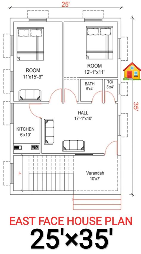 Small house plan ideas 25 ×35 house plan – Artofit