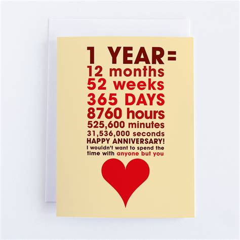 1 Year Happy Anniversary Card | Anniversary cards for boyfriend, Happy ...