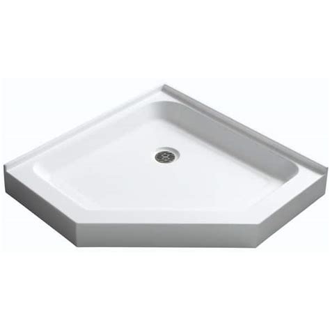 Buy Randi 36 in. x 36 in. Double Threshold Shower Base in White Online ...