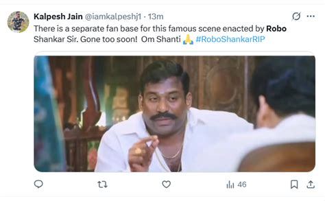 Tamil actor Robo Shankar passes away at 46