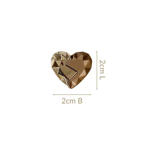 Jewellery Online - Premium Split Heart Golden Studs | Nestasia