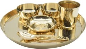 Puja N Pujari Brass Pooja Thali Set for Pooja Room and Diwali and ...