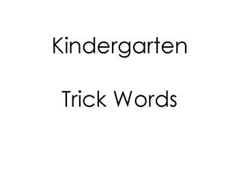 Image result for Trick Words. Example