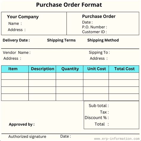Po Order Format