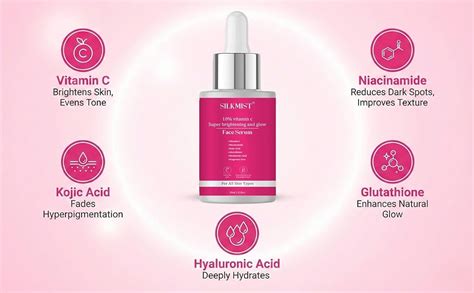 SILKMIST 10% Vitamin C Super Brightening & Glow Face Serum 30ml with ...