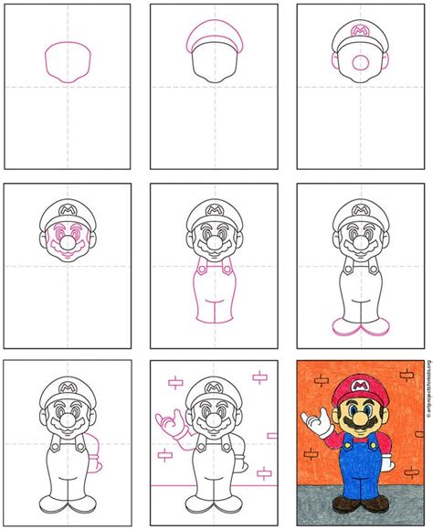 Drawing Tutorial Mario Characters 的图像结果