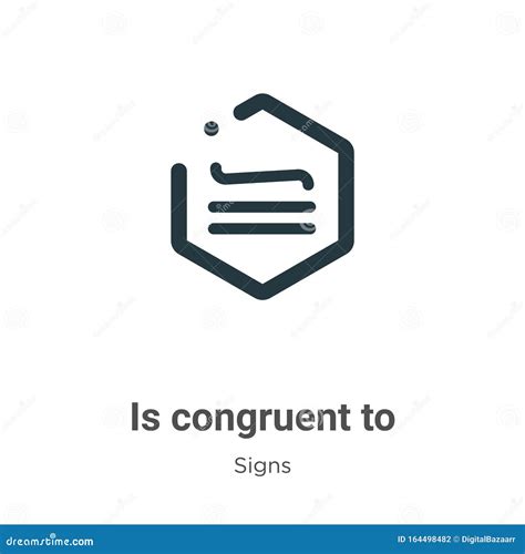 Is Congruent To Symbol Vector Icon on White Background. Flat Vector is Congruent To Symbol Icon ...