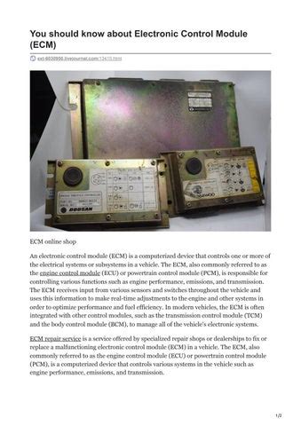 Image result for Electronic Control Module Life Expecenty