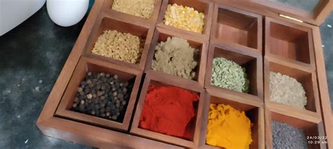 Buy WOOD ART STORE ‘Twelve Blends' Wooden Spice Boxes 12 Containers Box ...