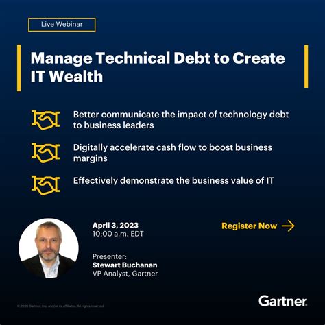 Manage Technical Debt to Create IT Wealth | Gartner Webinars | Jonathan ...