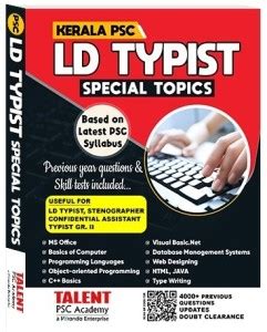 LD Typist Special Topics 2024: Buy LD Typist Special Topics 2024 by ...