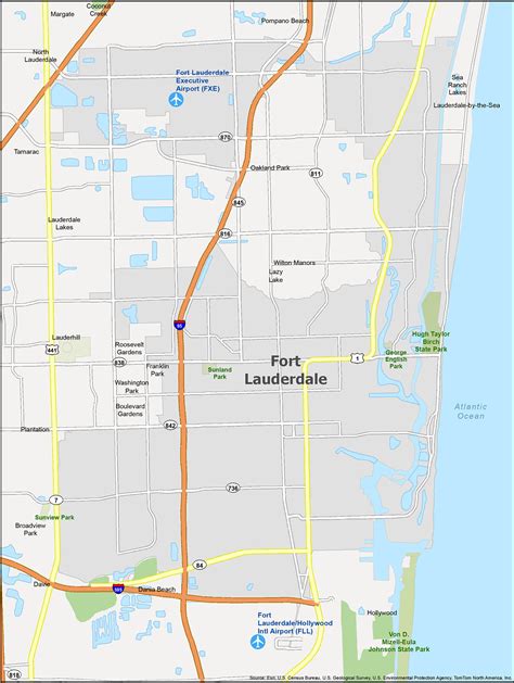 Fort Lauderdale Map, Florida - GIS Geography
