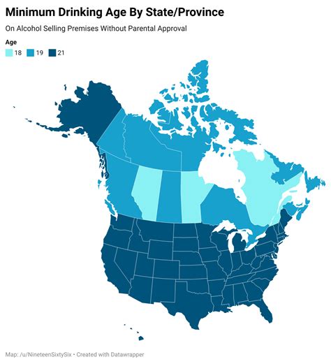 Map Of Canada Drinking Age