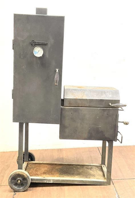 Lot - New Braunfels Offset Smoker & Charcoal Grill Combo
