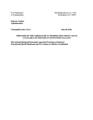 Fillable Online nfdc faa Transmittal Letter 16-14 - nfdc faa Fax Email ...
