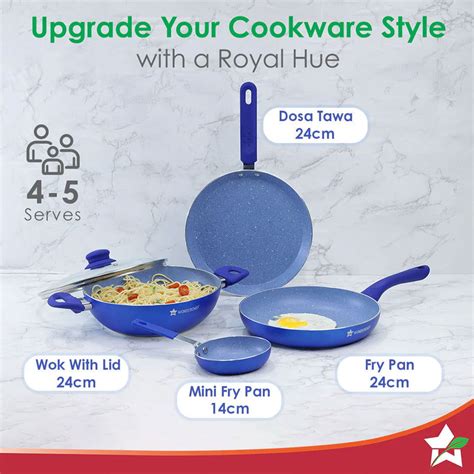 Buy Royal Velvet Non-stick Cookware Set, 5Pc Online At Best Price ...