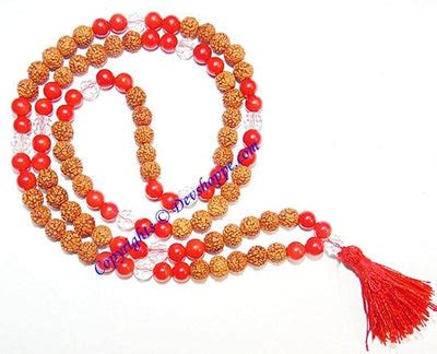 Rudraksha Coral (Munga) combination mala for planet Mars – Devshoppe