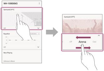 Sony | Headphones Connect | Help Guide | Setting the Surround effect ...