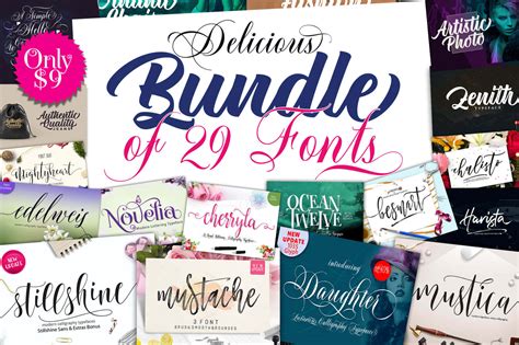 Delicious Bundle of 29 Fabulous Handwritten Fonts - only $9! -Business ...