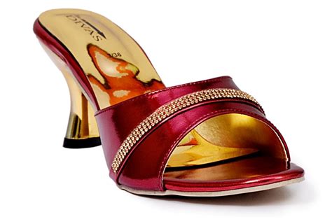 Buy New Divas Sling Back Maroon Heeled Slip-on (40 EU/ 7 UK) at Amazon.in